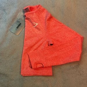 Gymshark Vital Seamless Crop Top Peach Coral